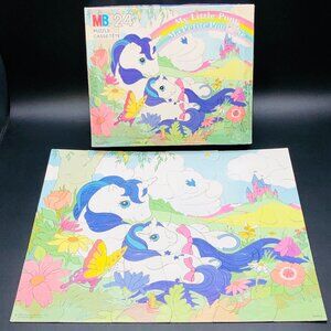 Vintage 1985 My Little Pony Unicorn Mom Baby Jigsaw Puzzle 24 large pcs COMPLETE
